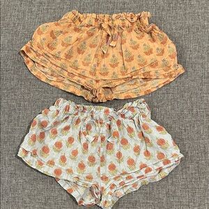 Pink Chicken Floral and Shimmery Girls Shorts, size 4Y